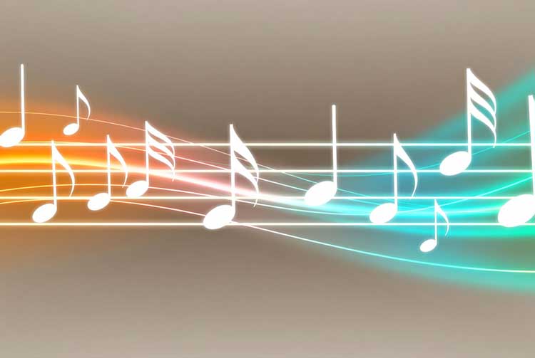 نت های موسیقی زیبا